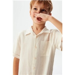 Льняная рубашка для мальчика 44518