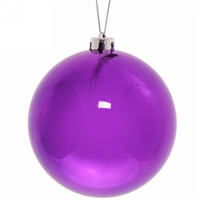 Новогодний шар 15 см "Глянец", фиолетовый