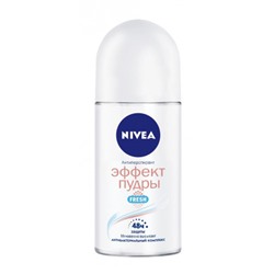 Антиперспирант шариковый женский Nivea (Нивея) Эффект пудры Fresh, 50 мл