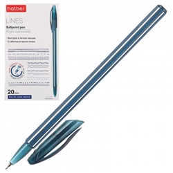Ручка масляная, пишущий узел 0,7 мм, игольчатая, цвет чернил синий Lines Hatber BP_064509