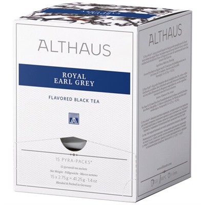 Чай ALTHAUS "Royal Earl Grey" черный, 15 пирамидок по 2,75 г, ГЕРМАНИЯ, TALTHL-P00004