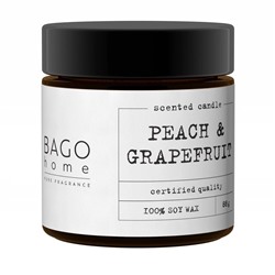 Персик и грейпфрут BAGO home ароматическая свеча 88 г