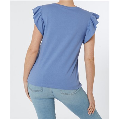 Blaues T-Shirt
     
      Janina, Rundhalsausschnitt