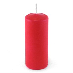 Свеча пеньковая, 7х17 см, красная