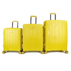 Набор из 3-х чемоданов с расширением 11273  Желтый