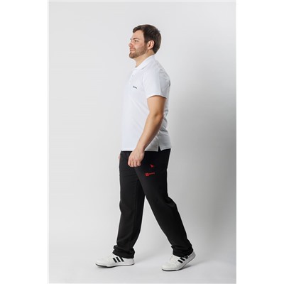 Спортивные брюки М-1237: Чёрный / Красный