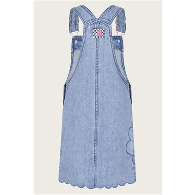 Monsoon Blue Denim Flower Pinafore