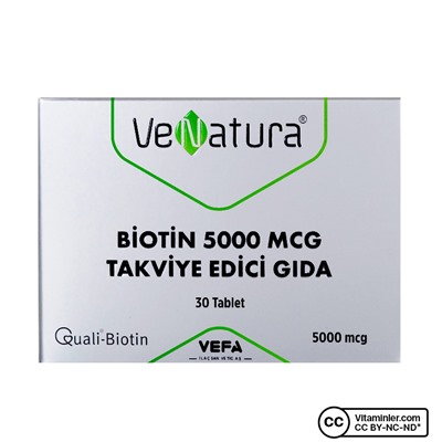 Венатура Биотин 5000 мкг 30 таблеток