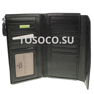 15 9920 black кошелек GENUINE LEATHER натуральная кожа 9x19x2