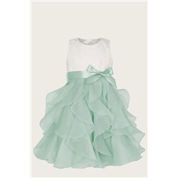 Monsoon Baby Green Lace Cancan Ruffle Dress