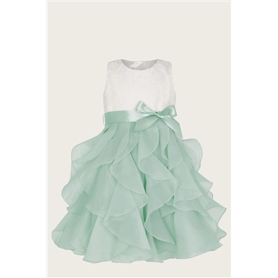 Monsoon Baby Green Lace Cancan Ruffle Dress