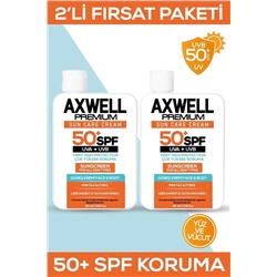 2шт AXWELL Spf 50+ 2 Pack Opportunity Set Увлажняющий солнцезащитный крем с высокой защитой от пятен, 100 мл