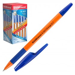 Ручка пишущий узел 0,7 мм, цвет чернил синий Grip Orange R-301 Erich Krause 39531