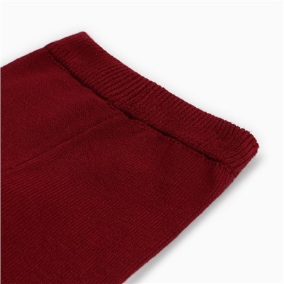Комплект вязаный детский (джемпер, брюки), цвет бордовый, рост 74