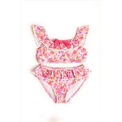 Nicole Miller Pink Floral Bikini Set