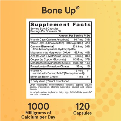 Jarrow Formulas, Bone-Up, 120капсул