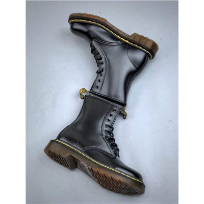 Ботинки Dr. Martens Martin 1460 classic серии с 8 отверстиями из матовой черной твердой кожи для мужчин и женщин