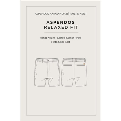 Белые шорты Aspendos с эластичной резинкой на талии Soft Touch свободного кроя