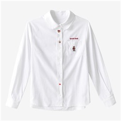 Teenie Weeni*e 🐻 коллекция 2024✔️ хлопковая рубашка с одним карманом, острым воротником и вышивкой. Реплика высокого качества✔️  Цена на оф сайте выше 9 000🙈
