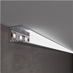 Накладной алюминиевый профиль для двухрядной LED ленты (под ленту до 12,4mm) LL-2-ALP016