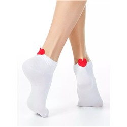 CONTE ACTIVE Короткие хлопковые носки с пикотом-«сердечком»