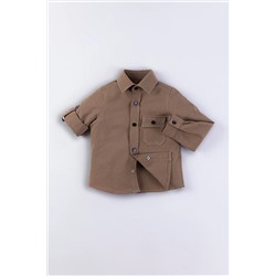 Рубашка для мальчика со складными рукавами и карманами 23007-23012
