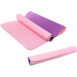 Коврик для йоги 6 мм 183х80 см "Энергия" 2х сторонний TPE, розовый/фиолетовый