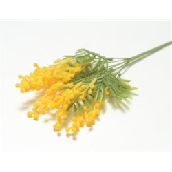 Искусственные цветы, Ветка в букете мимоза 7 веток (1010237) желтый