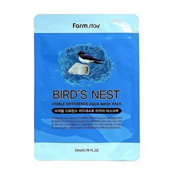 FarmStay Тканевая маска для лица с экстрактом ласточкиного гнезда Visible Difference Bird's Nest Aqua Mask Pack  8809446652017