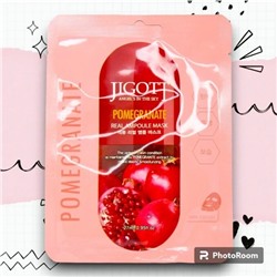 JIGOTT. Ампульная тканевая маска с экстрактом ГРАНАТА POMEGRANATE REAL AMPOULE MASK, 27 мл