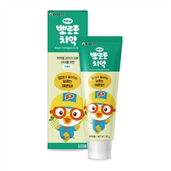 KM Зубная паста "Pororo" для детей от 3 лет с пониженным содержанием фтора (со вкусом дыни) (коробка) 90 г / 40