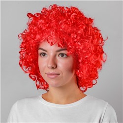 Карнавальный парик, объёмный, цвет красный