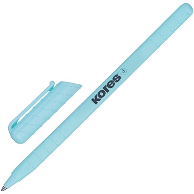 Ручка шариковая неавтомат. KORES Pastel K0R-M,син,масл,асс. 37086