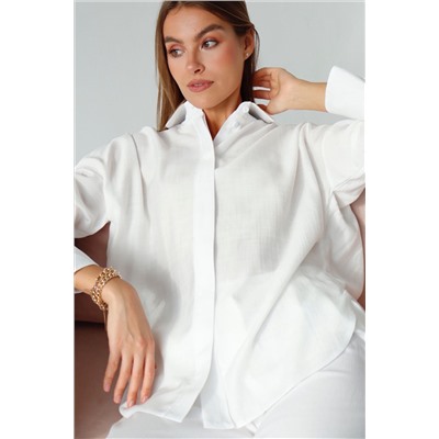 7236 Рубашка базовая белая (остаток: 42)