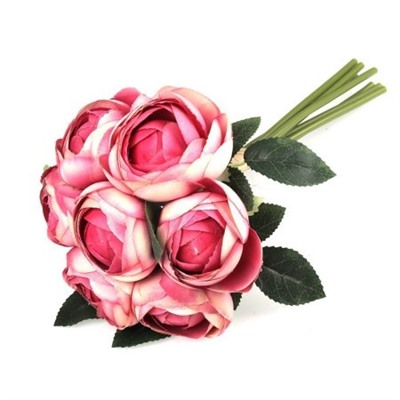 Цветок искусственный Пионовидная роза 7 штук набор / WH-29 /уп 600/