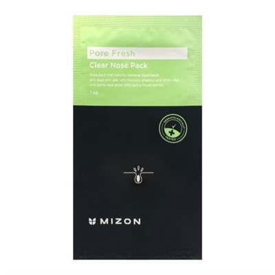 MIZON Pore Fresh Clear Nose Pack Патчи для носа очищающие 1шт