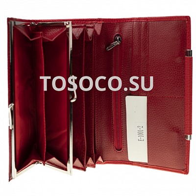 e-1001-2 red кошелек натуральная кожа и экокожа 9х19х2