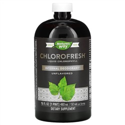 Nature's Way, Chlorofresh, жидкий хлорофилл, без добавок, 480мл (16жидк.унций)