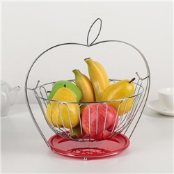 Ваза для фруктов Доляна «Яблочко», 29×29×24,5 см, цвет МИКС