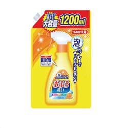 Nihon Чистящая спрей-пена для ванны "Foam spray Bathing wash" (с антибактериальным эффектом и апельсиновым маслом) 1200 мл, мягкая упаковка с крышкой / 8