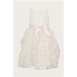 Monsoon Natural Jasmine Organza Flower Dress