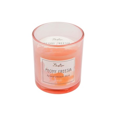 Ароматическая свеча PEONY FREESIA в стекле, Д70 Ш70 В80