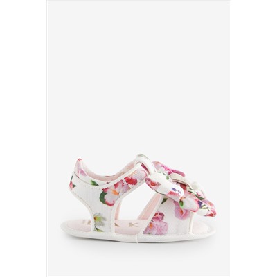 Baker by Ted Baker Baby Girls Floral Bow Padders White Sandals