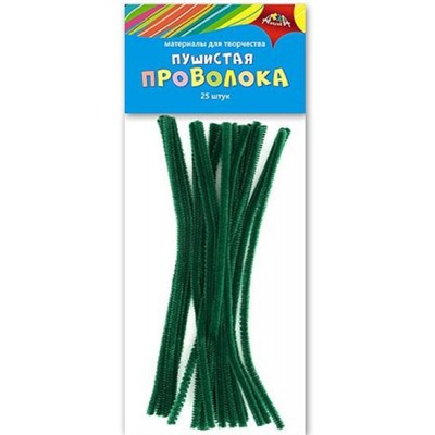 Материалы для творчества ПУШИСТАЯ ПРОВОЛОКА 30 см светло-зеленая 25 шт. С3298-02 АппликА