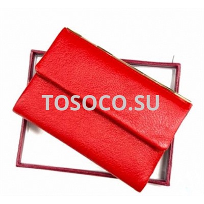 1013-34 red кошелек GENUINE LEATHER натуральная кожа 9,5х14