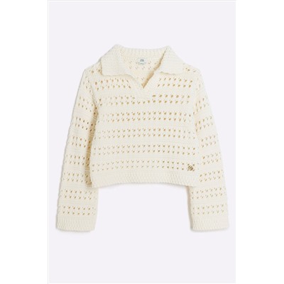 River Island Girls Crochet Jumper