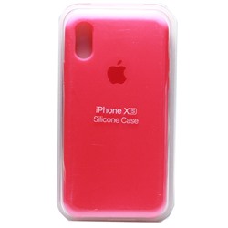 Силиконовый чехол для Айфон XS - (Ярко-Розовый)