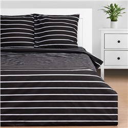 Постельное бельё Этель 1.5сп Black stripes 143х215 см,150х214 см, 70х70 см-2 шт, 100% хлопок,поплин