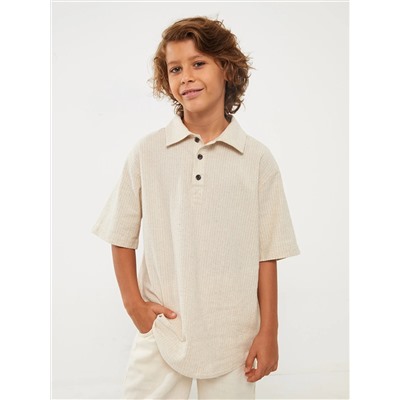 LC Waikiki Удобная рубашка из смесового льна для мальчика