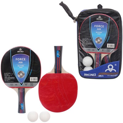 Набор для игры в настольный теннис Force A08: ракетка 2 шт., шарик 2 шт.